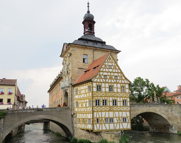 Bamberg's city hall - residents couldn't decide which bank of the river to put it on so they put it in the middle