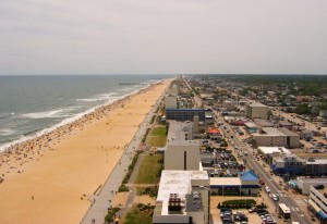 Aerial view of Virginia Beach. See* for credit