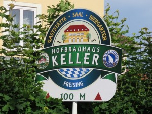 A true Keller, beer used to be kept under the shade of the garden's trees.